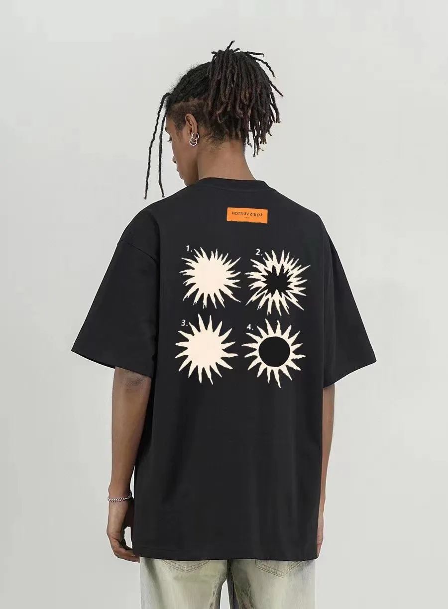 Louis Vuitton/Louis Vuitton 24ss back sun foam printed short sleeves
